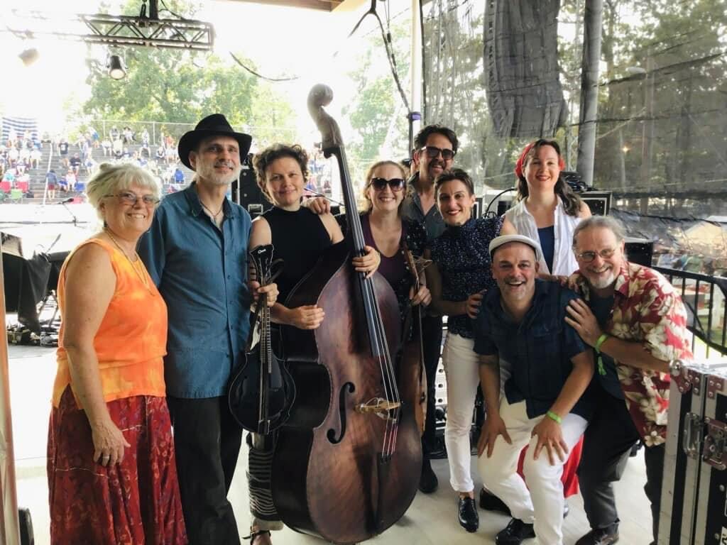 Furnace Mountain and Dancers backstage at the 2022 Watermelon Pickers' Fest