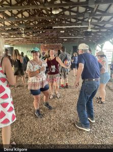 Square dancers in the dance barn