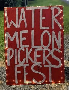 Watermelon Pickers Fest Sign