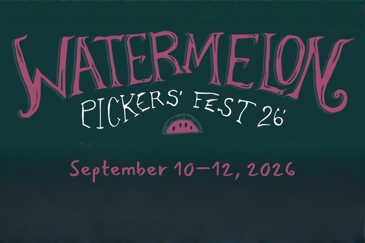 Handwritten text that reads: Watermelon Fest 2026, September 10-12, 2026
