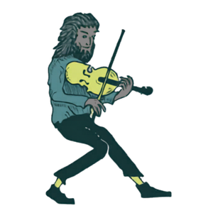 Fiddle Man An illustration of a man playing fiddle